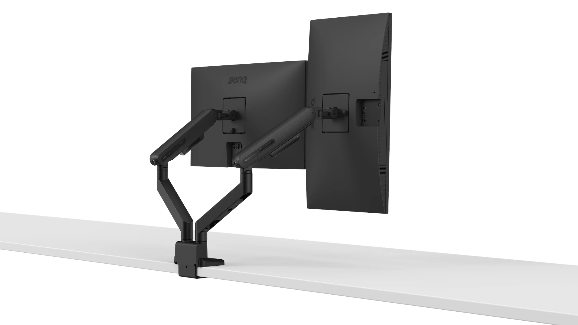 BenQ BDL01 z jednym monitorem pionowo i drugim poziomo