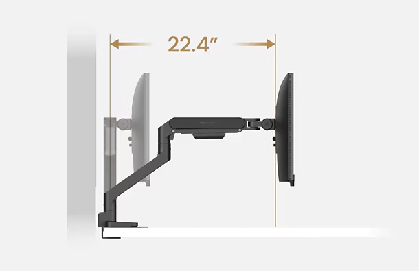 Maksymalny wysięg ramienia BenQ BSH01 około 568 mm