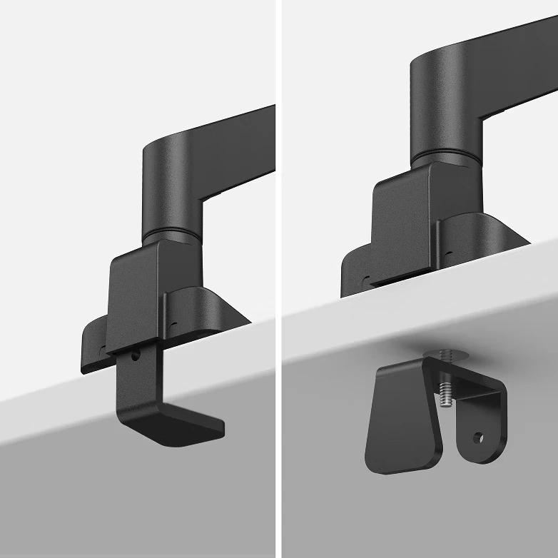 BenQ BSL01, dwa sposoby montażu uchwytu do monitora do blatu
