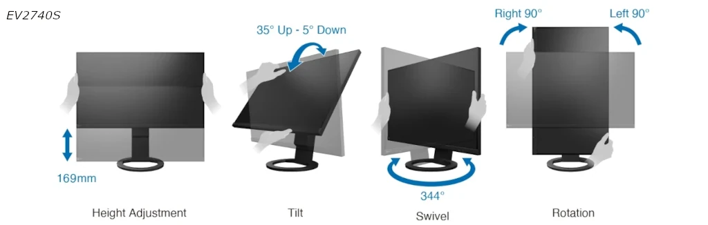 Możliwości regulacji EV2740S