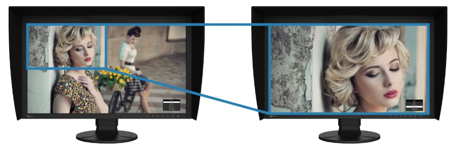 W monitorze CG3100X powiększysz wybrany fragment obrazu