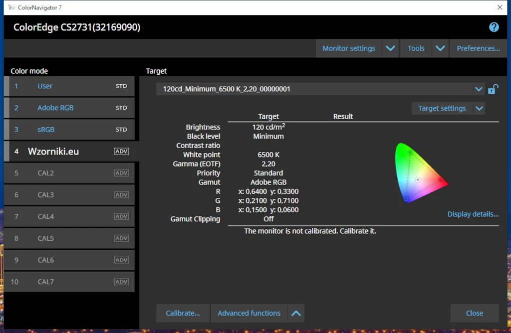 Kalibracja sprzętowa monitoró Eizo ColorEdge