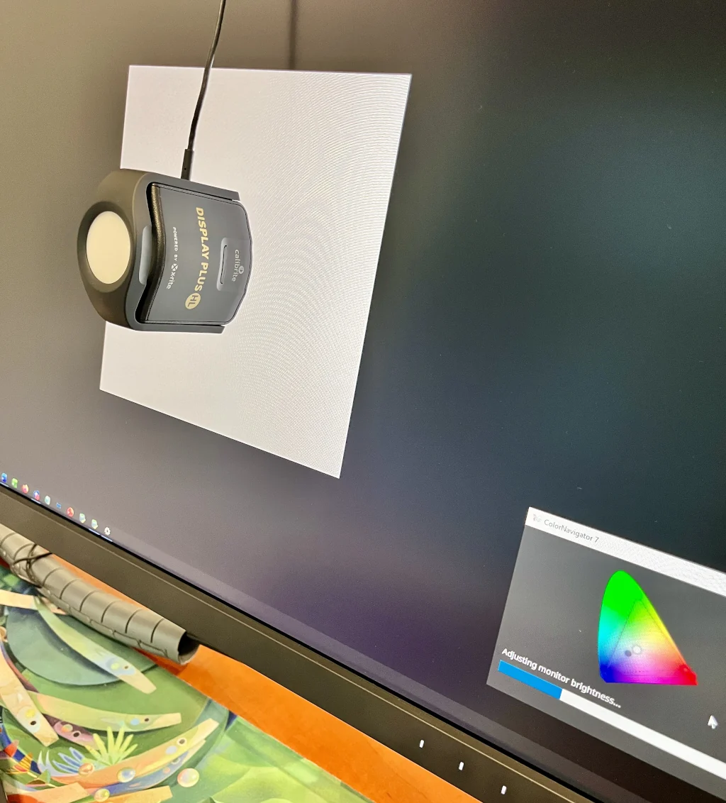 proes kalibracji i profilowania monitora Eizo CS2731