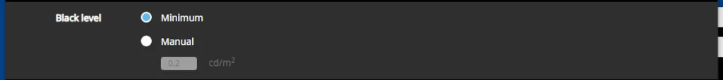 Ustawienie poziomu czerni
