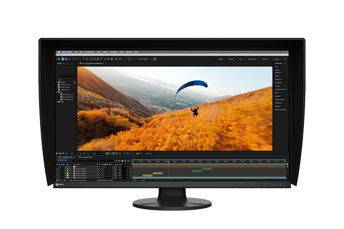 EIZO CS3200X podczas montażu i postprodukcji materiału wideo