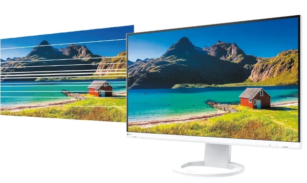 Technologia ograniczająca migotanie obrazu w monitorze EIZO FlexScan EV2400R.