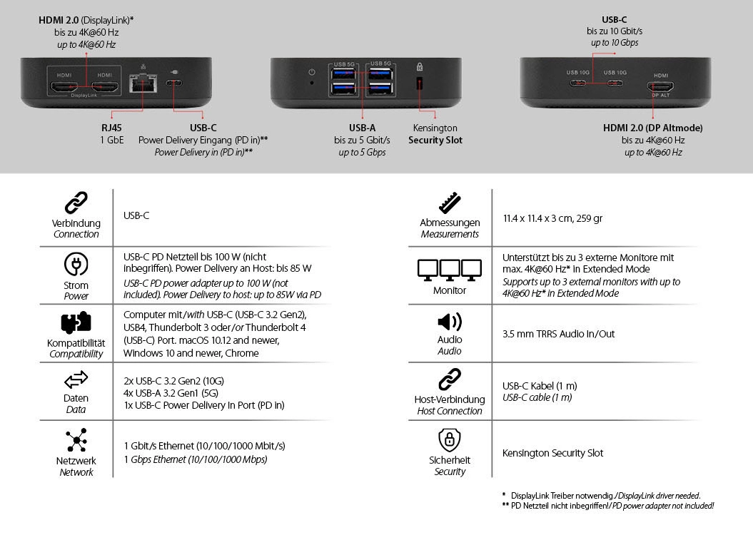 Sprawdź jakie użądzenia podłączysz do stacji dokującej LMP TriplaeDock 4K