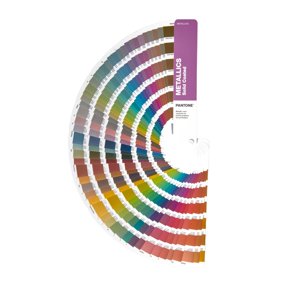 Pantone Metallics Guide z 655 kolorami metalicznymi do opakowań, grafiki i druku