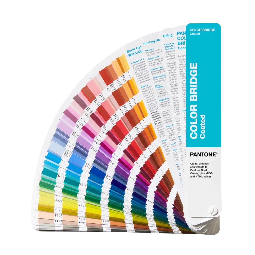 Pantone Color Bridge Coated edycja 2026, wzornik Pantone do porównania koloru Solid z CMYK