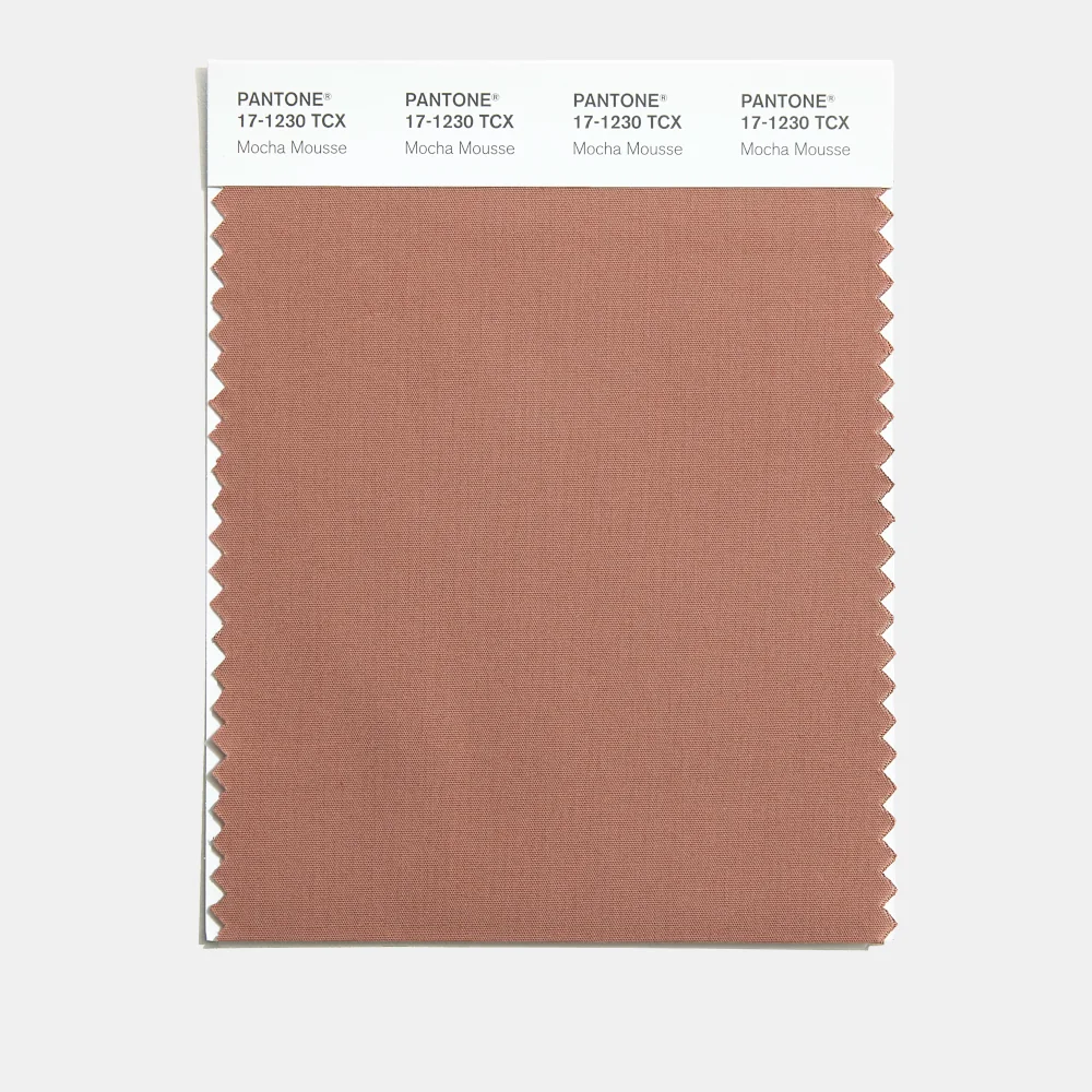 Pantone 17-1230 Mocha Mousse na bawełnie