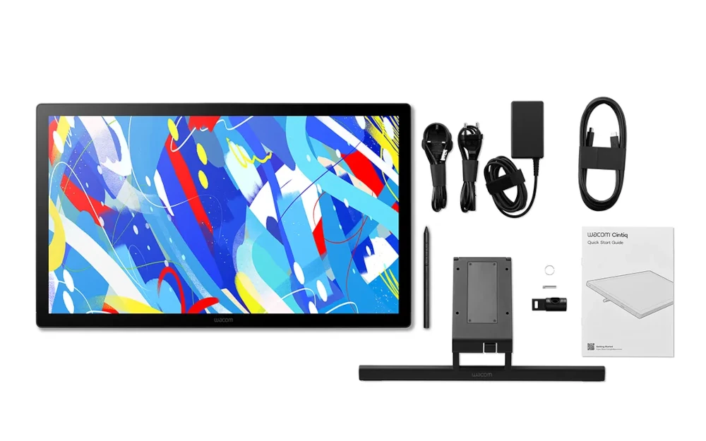 Zawartość zestawu tabletu Wacom Cintiq 24 touch model 2025