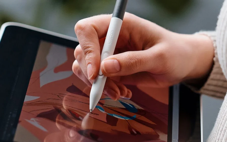 Tablet ekranowy Wacom One 14, pióro bez baterii, 4096 poziomów nacisku, nachylenie 60 stopni