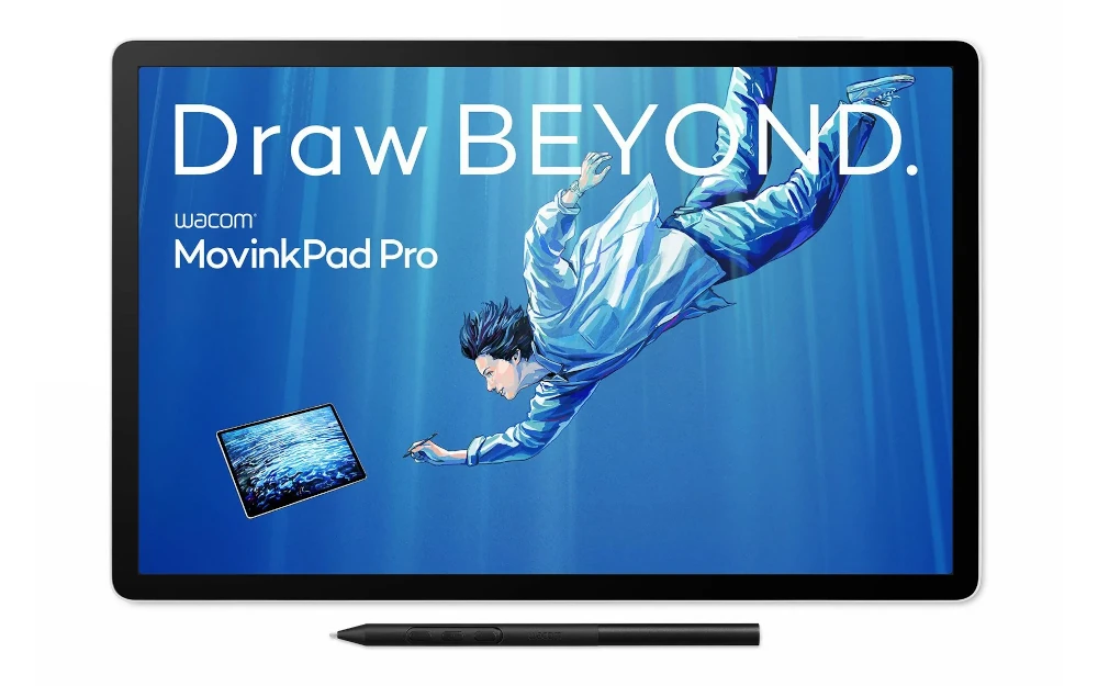 Tablet do rysowania Wacom MovinkPad Pro 14, ekran OLED 14 cali, Android 15 i Pro Pen 3