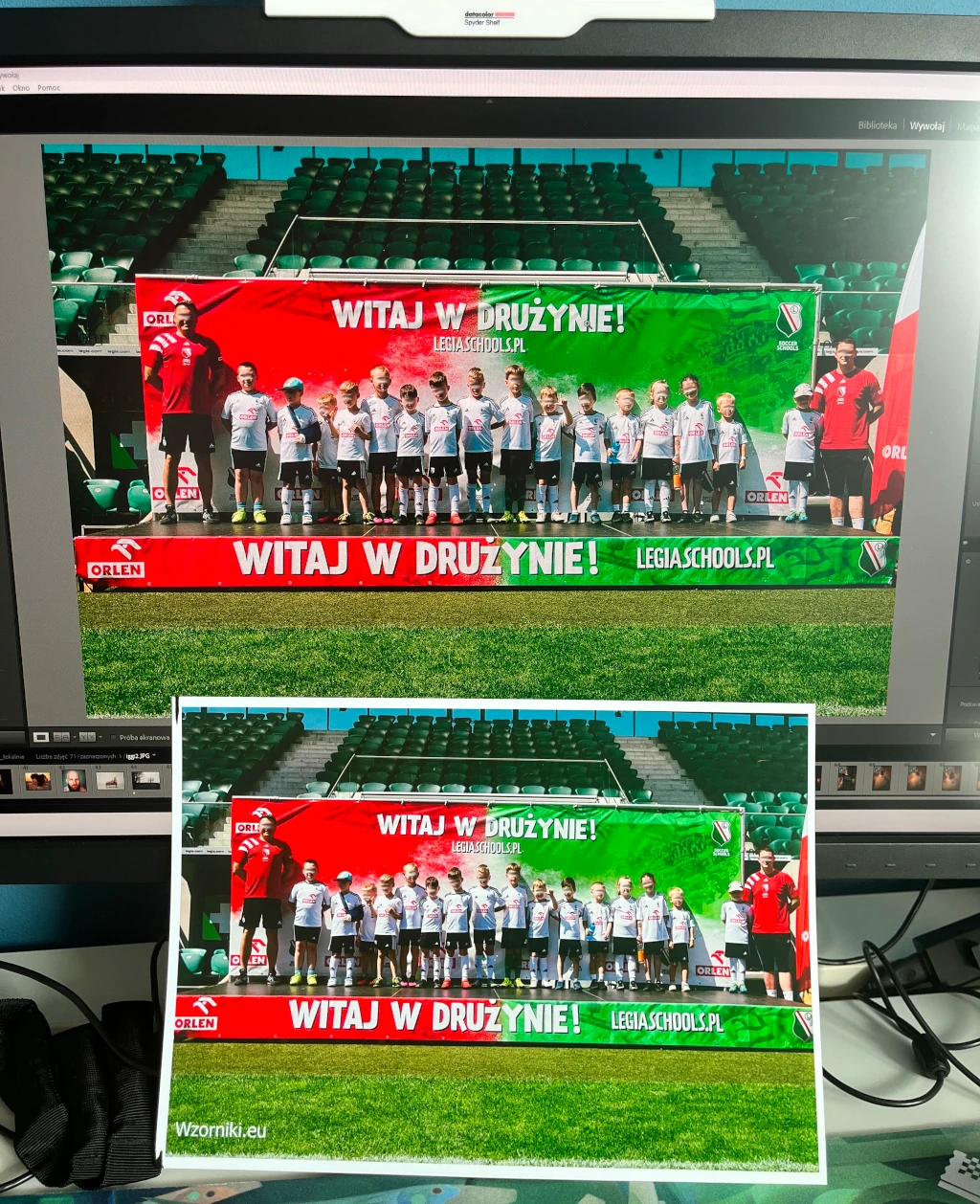Porównanie ekranu z wydrukiem