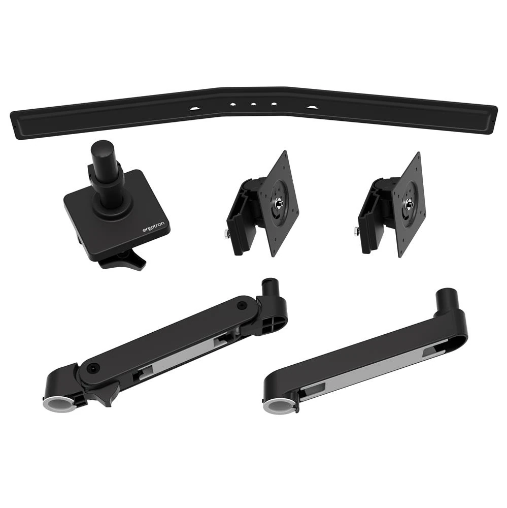 zawartość zestawu Ergotron LX Pro Dual Direct Monitor Arm, uchwyt na dwa monitory do biurka
