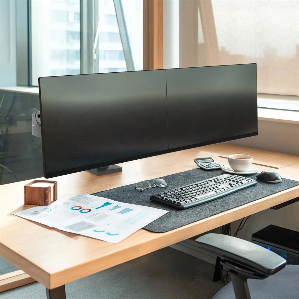 Ergotron LX Pro Dual Side-by-Side ciemnoszary uchwyt na dwa monitory do biurka