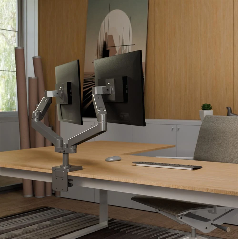 Ramię do monitora Ergotron LX Pro Dual ciemnoszare z regulacją